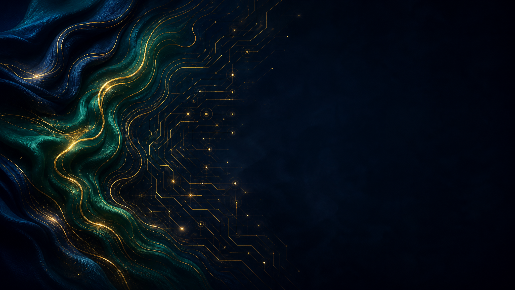 Ancient wisdom meets artificial intelligence background